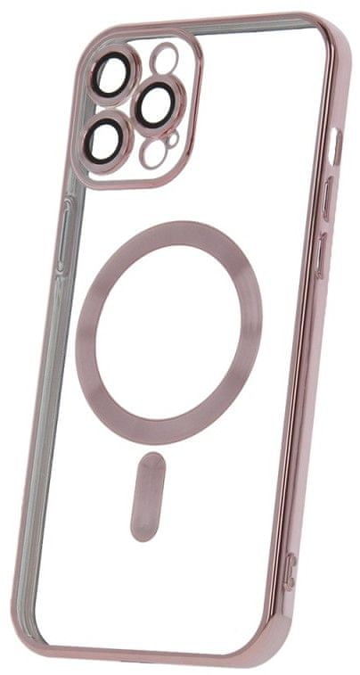 Levně Forever Silikonové TPU pouzdro Mag Color Chrome pro iPhone 12 Pro Max růžovo zlaté (TPUAPIP12PMMCCTFOGO)