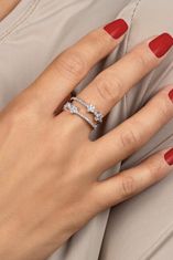 Brilio Silver Krásný pozlacený prsten s hvězdami RI095Y (Obvod 56 mm)