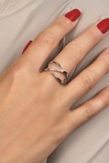 Brilio Silver Originální stříbrný prsten s čirými zirkony RI097W (Obvod 52 mm)