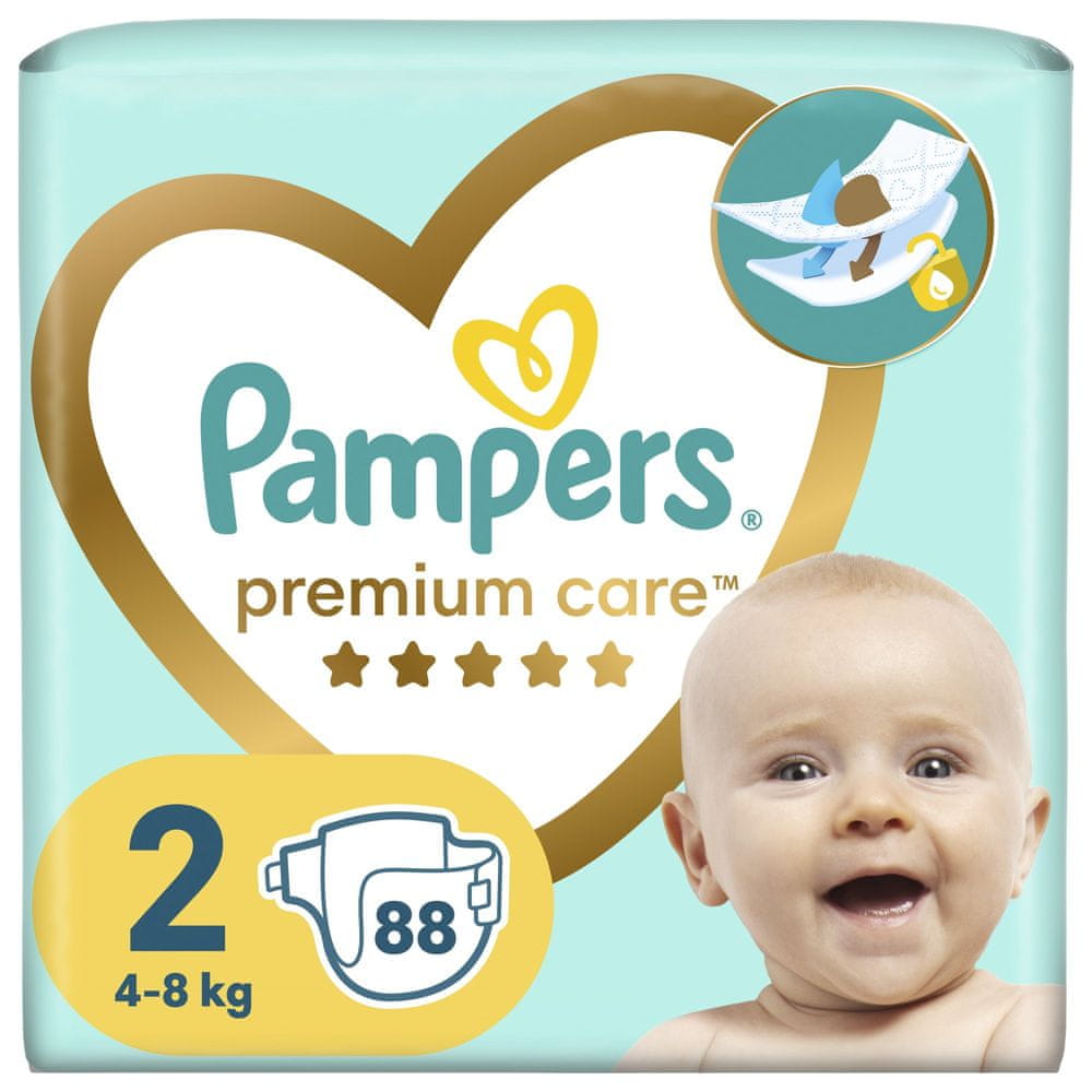 Levně Pampers Premium Care plenky vel. 2 (88 ks plenek) 4-8 kg