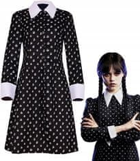 Korbi Vzorované šaty Wednesday Addams, halloweenský kostým, velikost XL