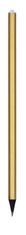 ART CRYSTELLA Tužka zdobená bílým krystalem SWAROVSKI, zlatá, 14 cm, 1805XCM203