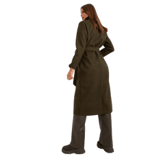 Dámský kabát s páskem OCH BELLA khaki TW-PL-BI-5312-1.31_403389 XL