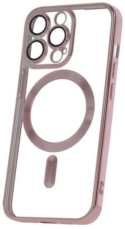 Levně Forever Silikonové TPU pouzdro Mag Color Chrome pro iPhone 13 Pro růžovo zlaté (TPUAPIP13PMCCTFOGO)