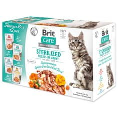 Brit Kapsičky Care Cat Flavour box Sterilized Fillet in Gravy 4 x 3 ks - 1020 g