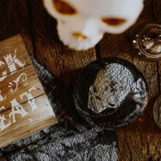 Korbi Dekorativní ubrus nebo závěs, síťovaný ubrus nebo závěs, dekorace na stůl nebo stěnu na Halloween, 2x2,5