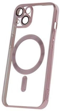 Levně Forever Silikonové TPU pouzdro Mag Color Chrome pro iPhone 13 růžovo zlaté (TPUAPIP13MCCTFOGO)