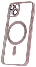 Forever Silikonové TPU pouzdro Mag Color Chrome pro iPhone 13 růžovo zlaté (TPUAPIP13MCCTFOGO)