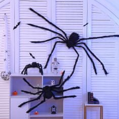 Korbi Velký umělý pavouk, chlupatá halloween dekorace, dekorace ptáček, 90cm