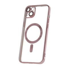 Forever Silikonové TPU pouzdro Mag Color Chrome pro iPhone 14 Plus růžovo zlaté (TPUAPIP14PLMCCTFOGO)
