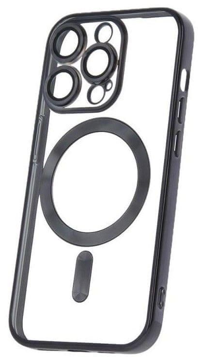 Forever Silikonové TPU pouzdro Mag Color Chrome pro iPhone 14 Pro černé (TPUAPIP14PMCCTFOBK)