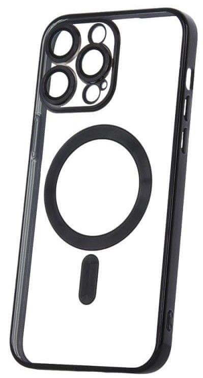 Levně Forever Silikonové TPU pouzdro Mag Color Chrome pro iPhone 14 Pro Max černé (TPUAPIP14PMMCCTFOBK)