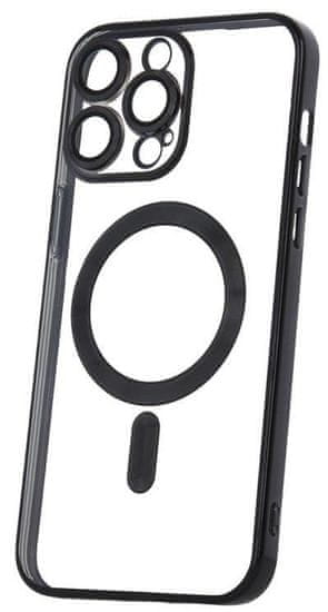 Forever Silikonové TPU pouzdro Mag Color Chrome pro iPhone 14 Pro Max černé (TPUAPIP14PMMCCTFOBK)