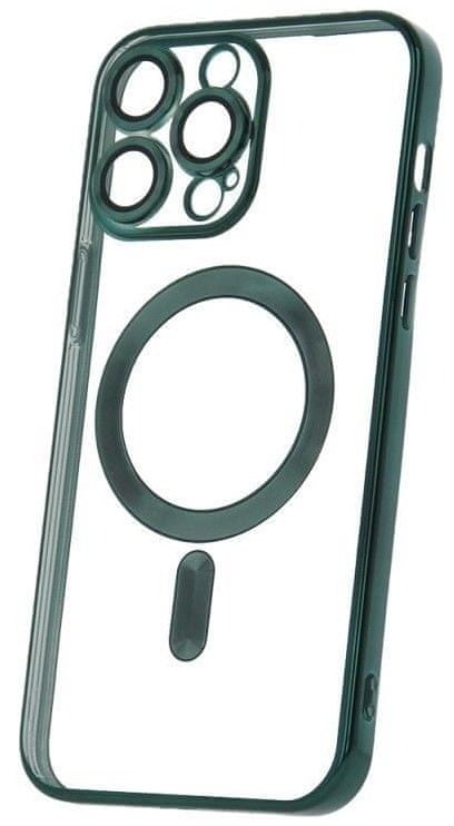 Levně Forever Silikonové TPU pouzdro Mag Color Chrome pro iPhone 15 Pro zelené (TPUAPIP15PMCCTFOGR)