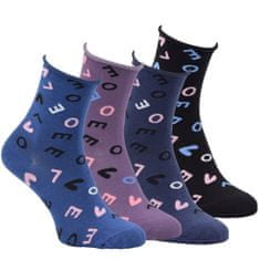 Zdravé Ponožky Zdravé Ponožky dámské bavlněné zdravotní ruličkové ponožky 6105023 4-pack, 39-42