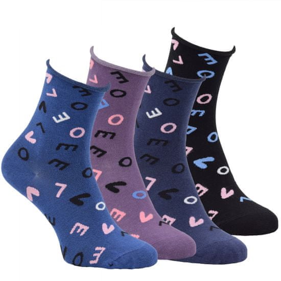 Zdravé Ponožky Zdravé Ponožky dámské bavlněné zdravotní ruličkové ponožky 6105023 4-pack
