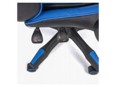 TopKing Herní židle s podnožníkem černo-modrá
