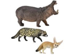COLLECTA Collecta Figurky zvířat: liška feneková, cibetka, hroch. Figurky divokých zvířat 3+ 