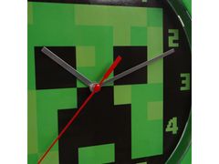 sarcia.eu Minecraft Zelené analogové nástěnné hodiny 25 cm 