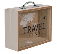 Dřevěná pokladnička na cestování, Travel fund