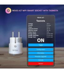 Nous Nous A1T WiFi Smart Zásuvka s Tasmota firmwarem do 16A (4 kusy)