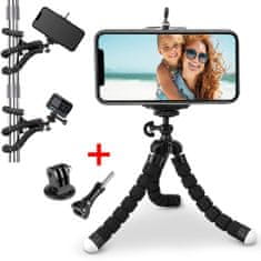 Stand Octopus selfie mini stativ s držákem pro mobilní telefony a GoPro