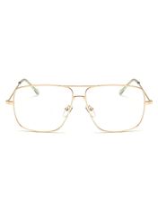 VeyRey Brýle s čirými skly hranaté Miles zlatá