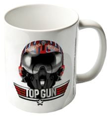 CurePink Bílý keramický hrnek Top Gun Maverick: Goose Helmet (objem 315 ml)