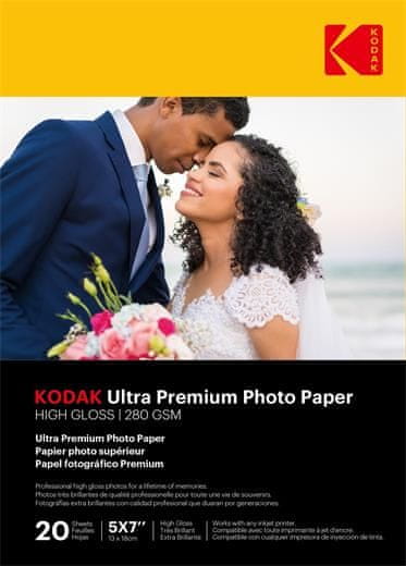 Kodak Fotopapír Ultra Premium Photo RC Gloss (280g/m2) 13x18cm 20 listů