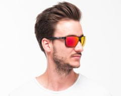sluneční brýle DRIFT černé s červenými skly