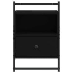 Vidaxl Noční stolek nástěnný černý 40 x 30 x 61 cm kompozitní dřevo