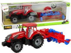 shumee Červený traktor s třecím hnacím pluhem