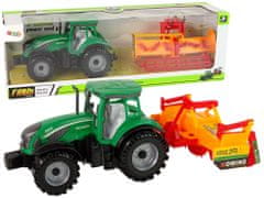 shumee Zelený traktor s oranžovým pohonem kultivátoru pro děti