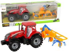 shumee Červený traktor s třecím pohonem hrábě