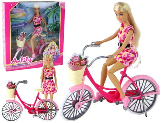 shumee Anlily Cyklistická panenka Růžová sada na kolo