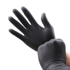 Northix Nitrilové rukavice - Černé - 100 ks - Velké 