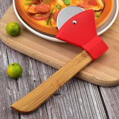 Northix Chytrý nůž na pizzu - červený - 18 cm 