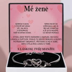 Lovilion Náramek "Vždy mě měj ve svém srdci" se vzkazem "Mé ženě", Dárek k Valentýnu, Valentýn 2024, Dárek na Valentýna | HONEY_HEARTBRACELET