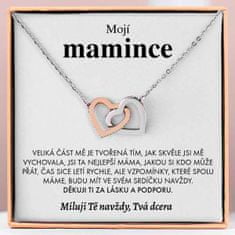 Lovilion Náhrdelník HEARTS s propletenými srdíčky a se vzkazem "Mojí mamince", Dárek k Valentýnu, Valentýn 2024, Dárek na Valentýna | SAMIRA_HEARTS