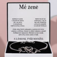 Lovilion Náramek "Vždy mě měj ve svém srdci" se vzkazem "Mé ženě", Dárek k Valentýnu, Valentýn 2024, Dárek na Valentýna | STELLA_HEARTBRACELET