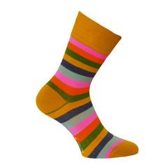 OXSOX dámské barevné bavlněné pruhované ponožky bez gumiček 34097 3-pack, 35-38