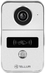 Tellur WiFi Smart Video DoorBell, 1080P, funkce odemknutí, vnitřní zvonek, šedá