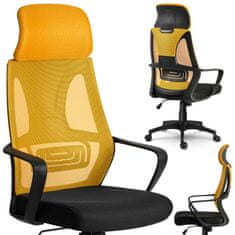 shumee Kancelářská židle s mikro síťovinou Praha - žlutá
