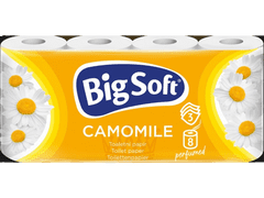 Big Soft Toaletní papír Camomile s vůní heřmánku, 3-vrstvý, 8 rolí