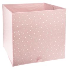Atmosphera Úložný box na hračky růžový s hvězdičkami 29x29x29 cm