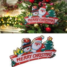 Sofistar LED vánoční ozdoby (sada 3 ks) - Santa a Merry Christmas, set #1