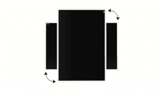 Allboards , tabule černá křídová v bílém dřevěném rámu 60x40 cm,TB64B