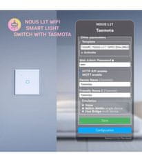 Nous Nous L1T WiFi Smart Světelný vypínač s Tasmota firmwarem