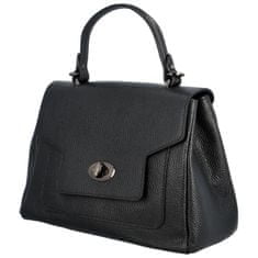 Delami Vera Pelle Luxusní dámská kožená kabelka do ruky Lúthien, černá