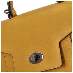 Delami Vera Pelle Luxusní dámská kožená kabelka do ruky Lúthien, žlutá